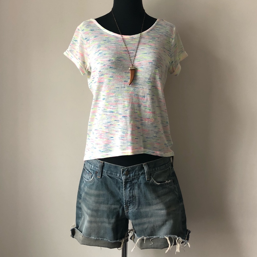 Forever 21 Scoop Back Slub Knit Top